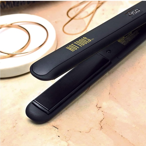Hot Tools Pro Signature Ceramic + Tourmaline Flat Iron, 1 Inch - Picture 1 of 7